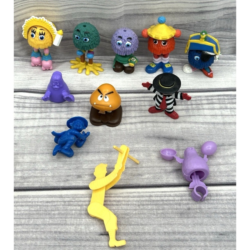VINTAGE 80'S - 90'S MCDONALD'S HAPPY MEAL TOYS FRY GUYS HAMBURGLAR GRIMACE *19